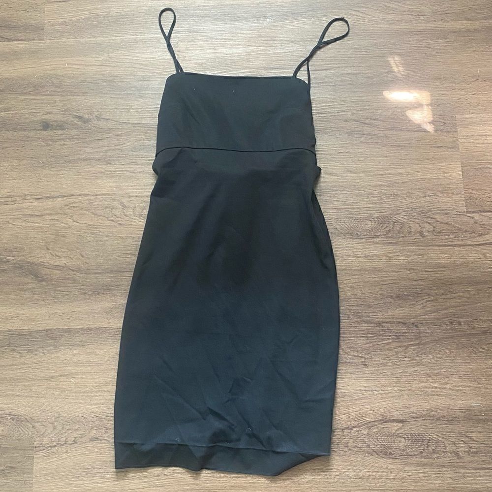 NEW ZARA Black Tie Back Mini Dress